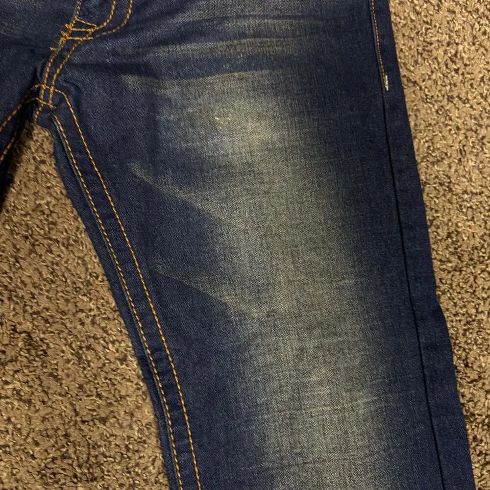 True Religion Vintage Dark Wash Denim Jeans with Contrast Stitching Sz 32